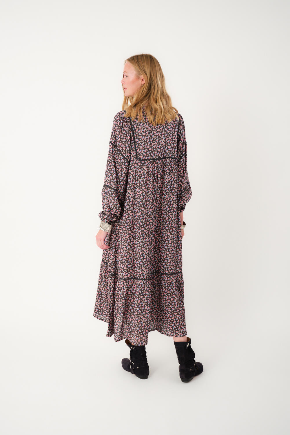 Latour lang kjole - Washed Black